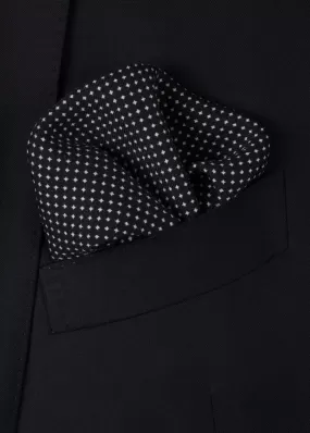 Black White Pocket Square