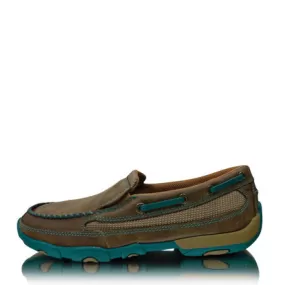 Ladies Twisted X Bomber/Turquoise Driving Mocs