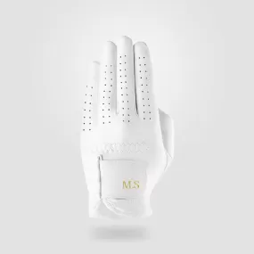 Personalised Premium Cabretta Leather Golf Glove (LADIES) - White