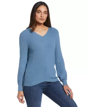 Petite Essential Ribbed V-Neck Sweater